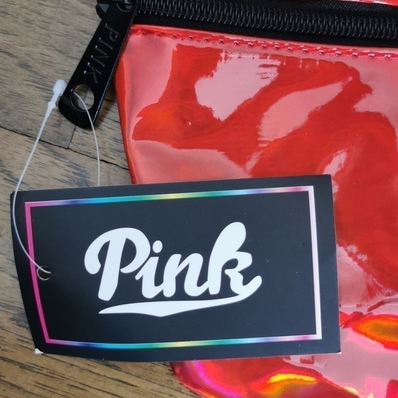 PINK Victoria's Secret Irridescent Red Fanny Pack New - Picture 5 of 9